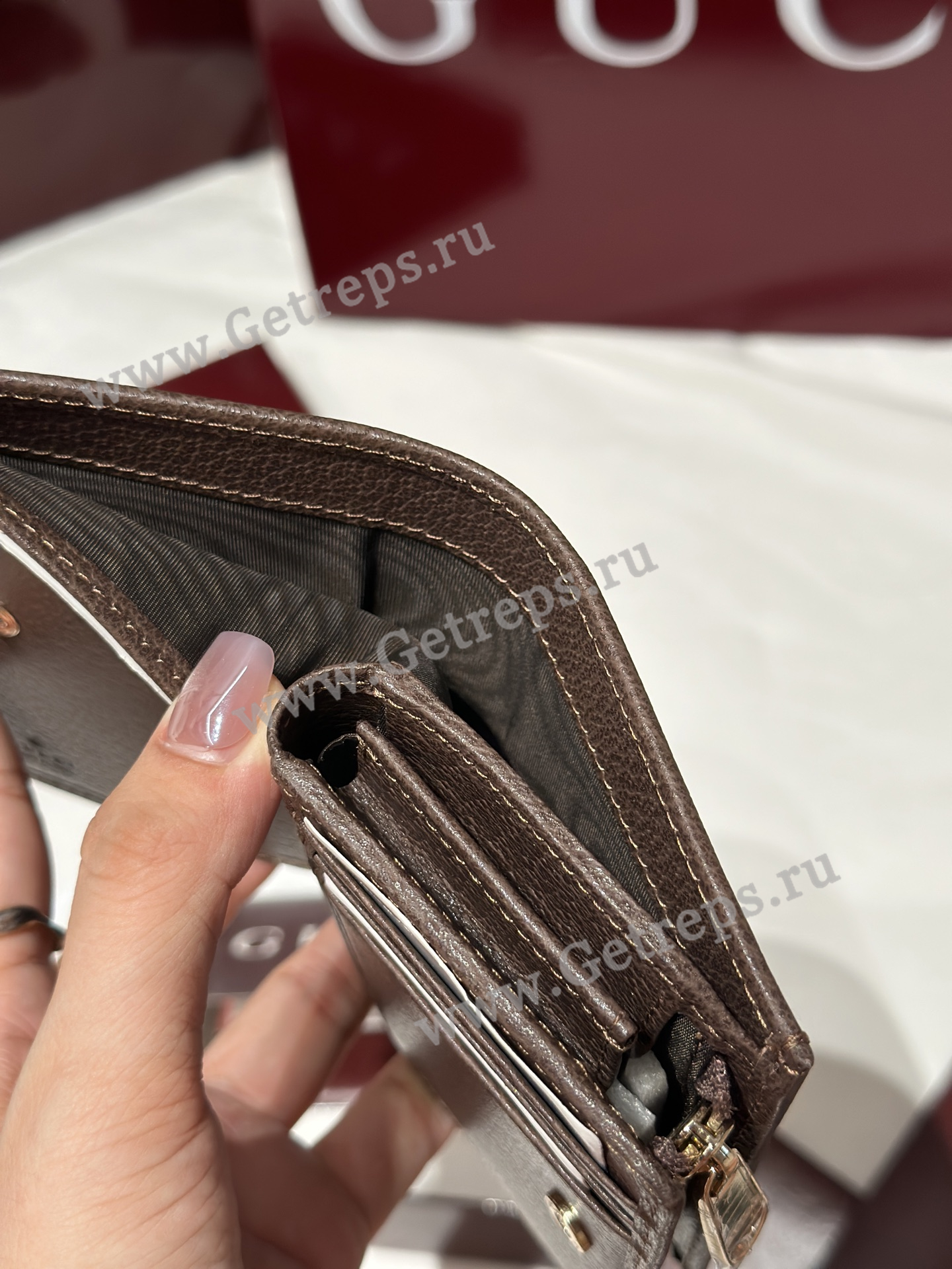 Gucci 838468 Ophidia small wallet Dark Brown