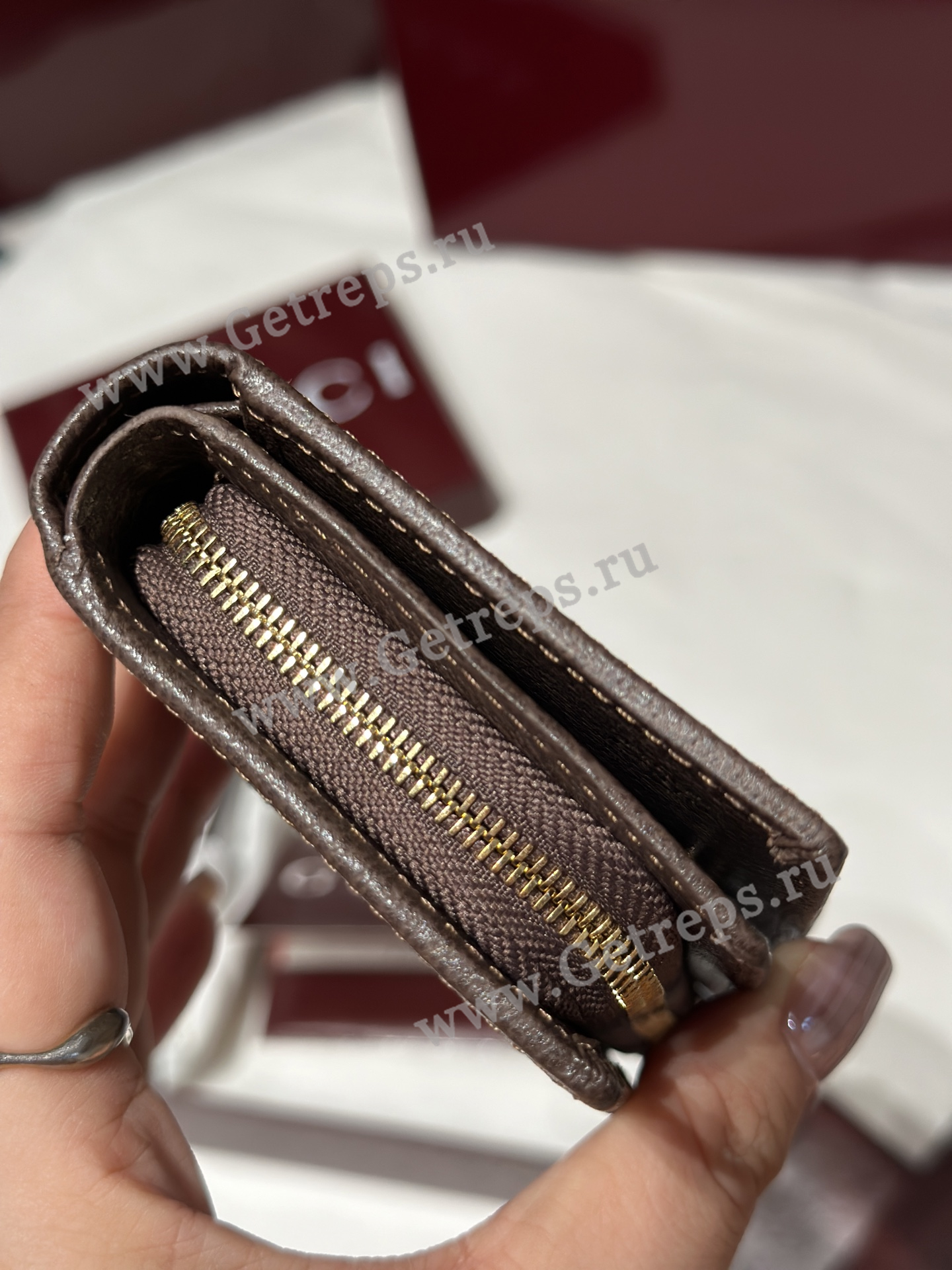 Gucci 838468 Ophidia small wallet Dark Brown