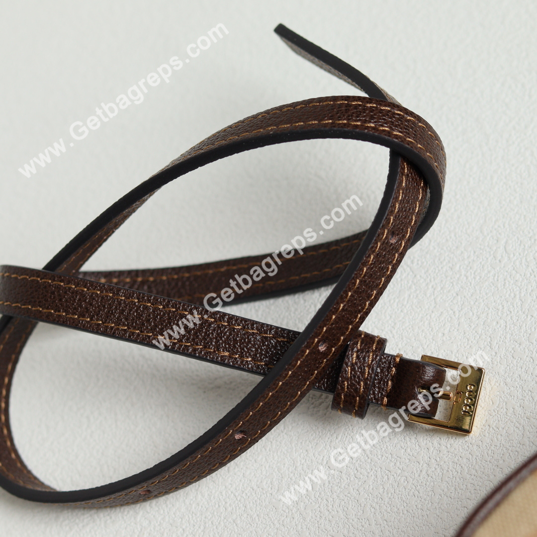 Gucci 874743 Lady Lunetta Small Shoulder Bag Sand and Brown GG Canvas