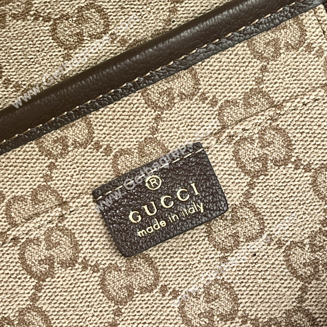 Gucci 874744 Madison Medium Shoulder Bag Sand and Brown GG Canvas
