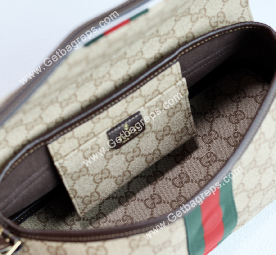 Gucci 874744 Madison Medium Shoulder Bag Sand and Brown GG Canvas