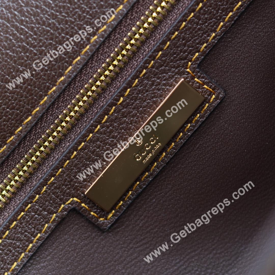 Gucci A0020Y Horsebit Ristretto Medium Shoulder Bag in GG Canvans