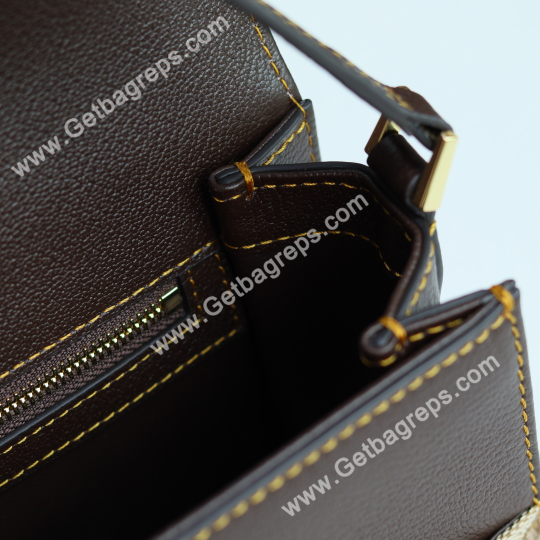 Gucci A0020Y Horsebit Ristretto Medium Shoulder Bag in GG Canvans
