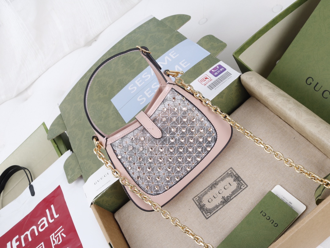 Gucci Crystal GG Lizard 1961 Jackie Mini Bag