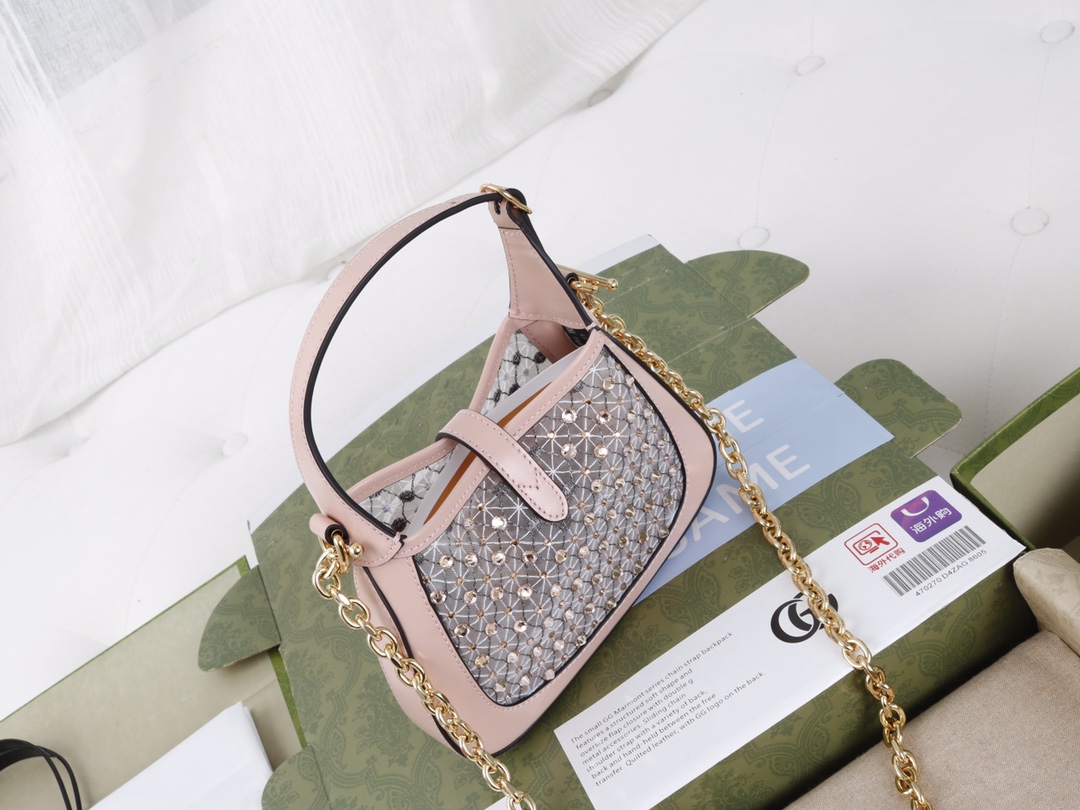 Gucci Crystal GG Lizard 1961 Jackie Mini Bag