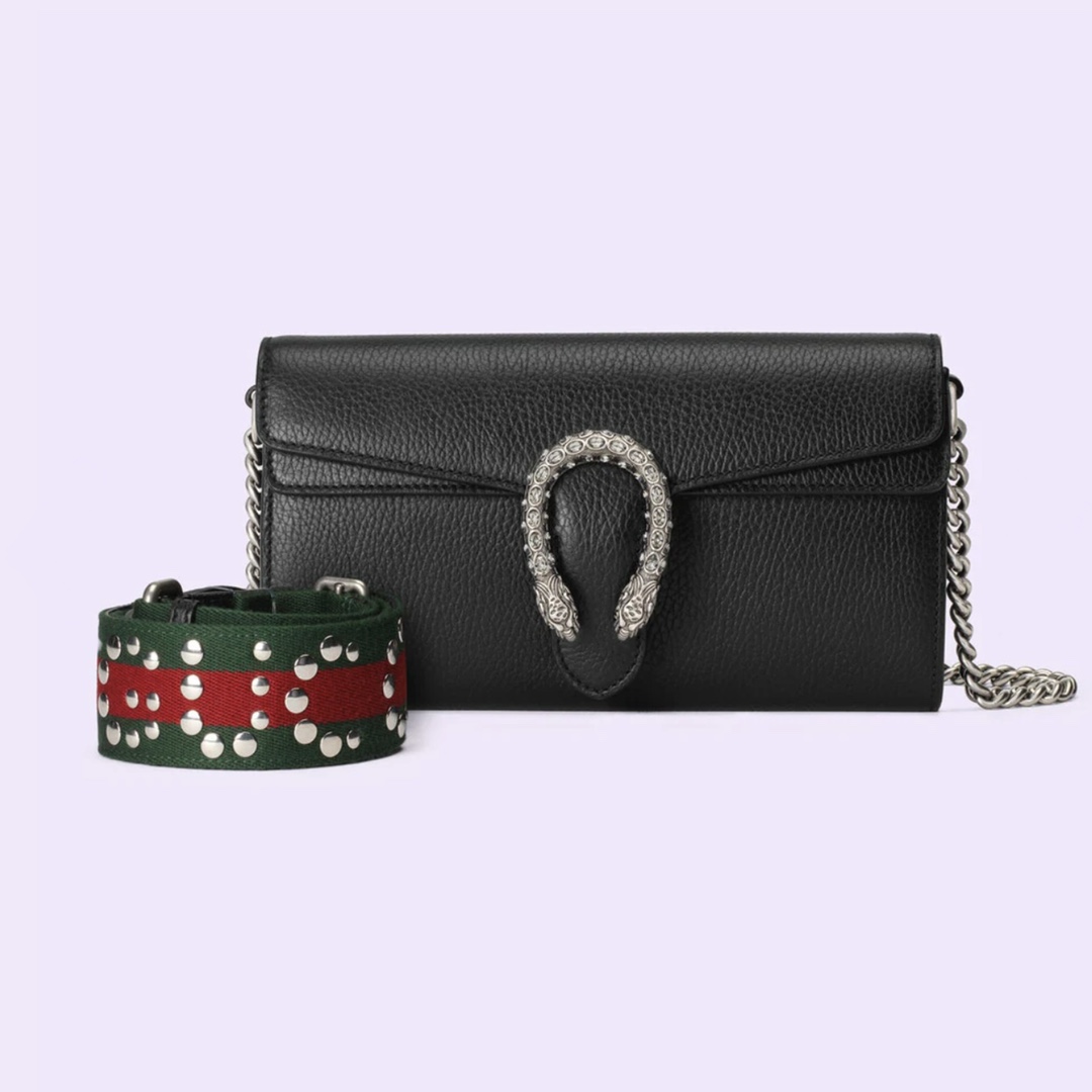 Gucci Dionysus Small Shoulder Bag 731782 Black Leather