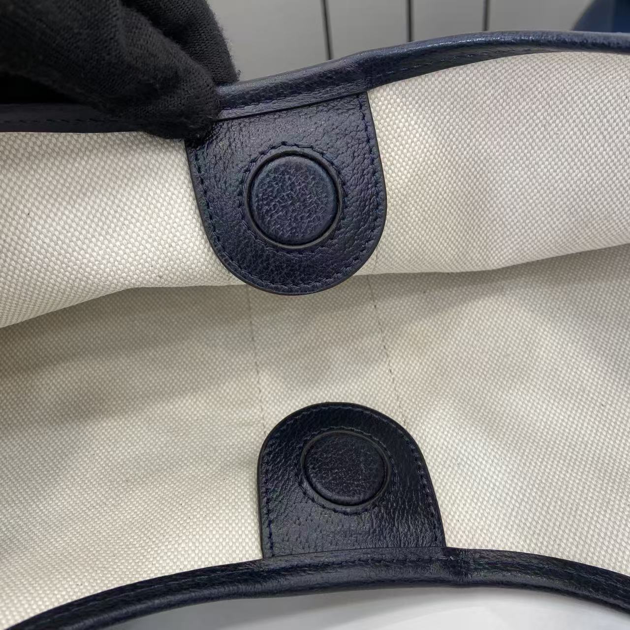 Gucci Giglio Large Tote Bag Light Blue and Brown GG Canvas