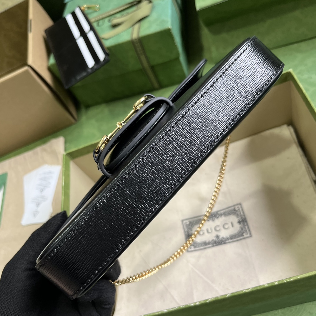 Gucci Horsebit 1995 Mini Bag Black Leather