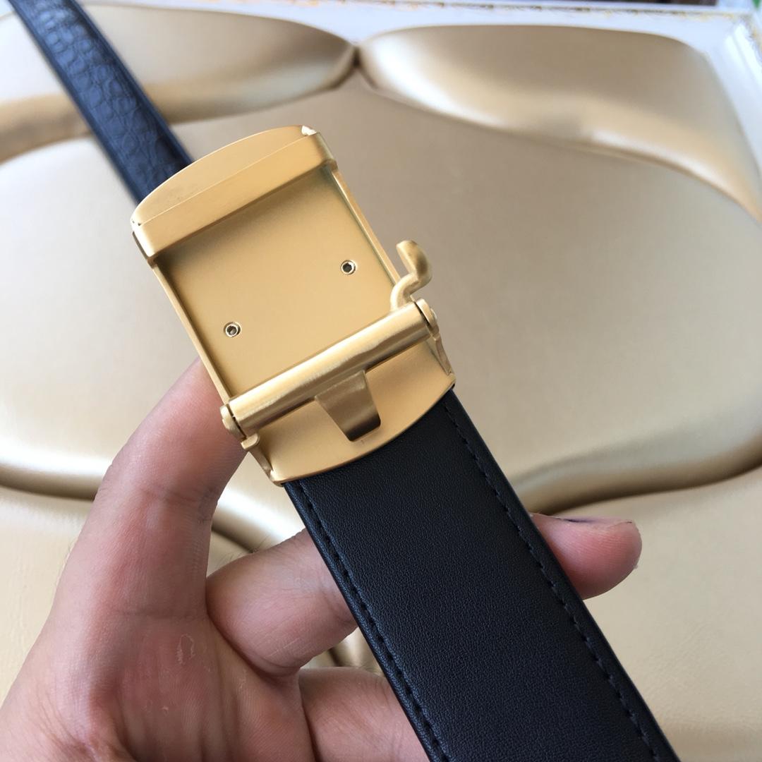 Gucci Men Belt 029 With Gold Buckle