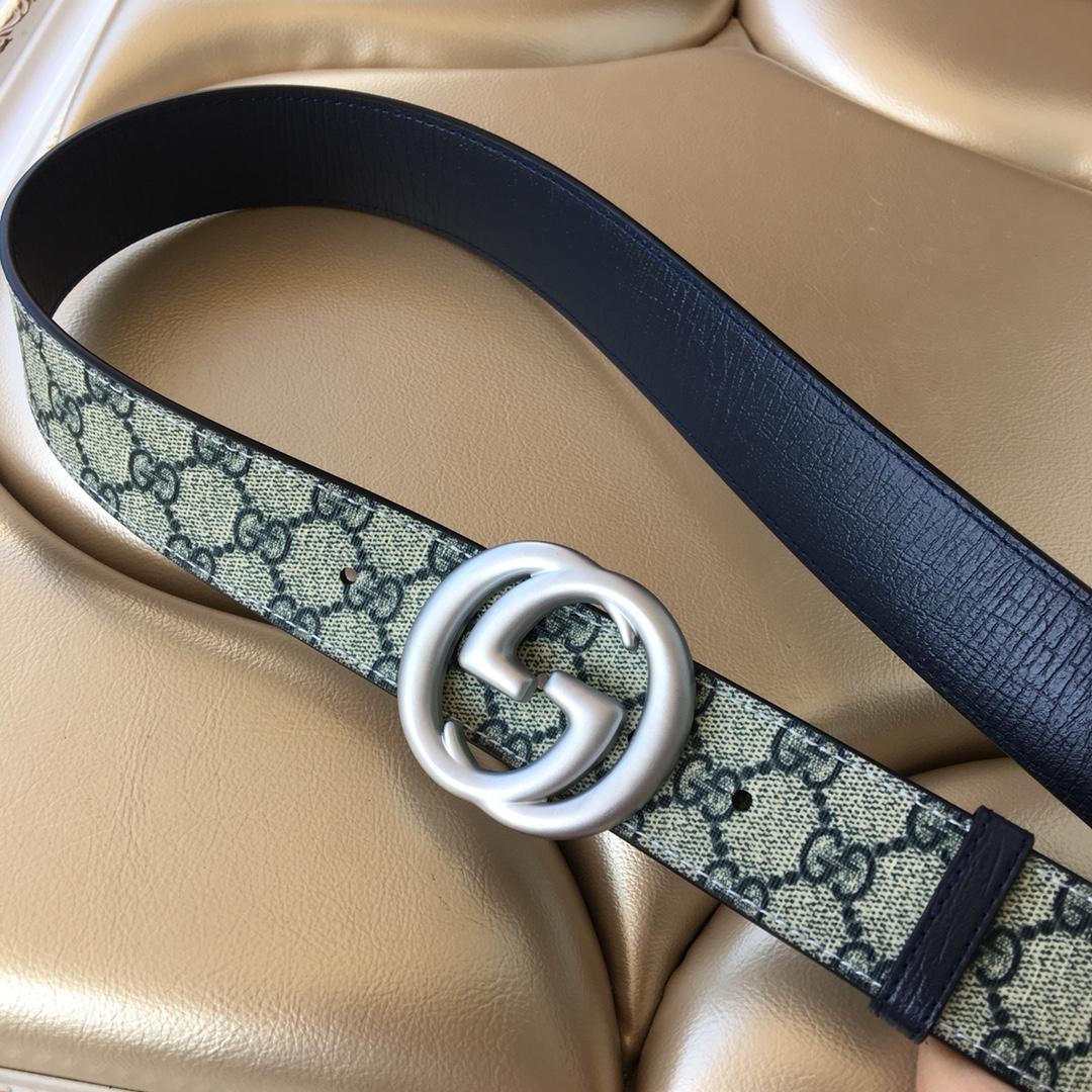 Gucci Men Belt 031 With Silver Buckle