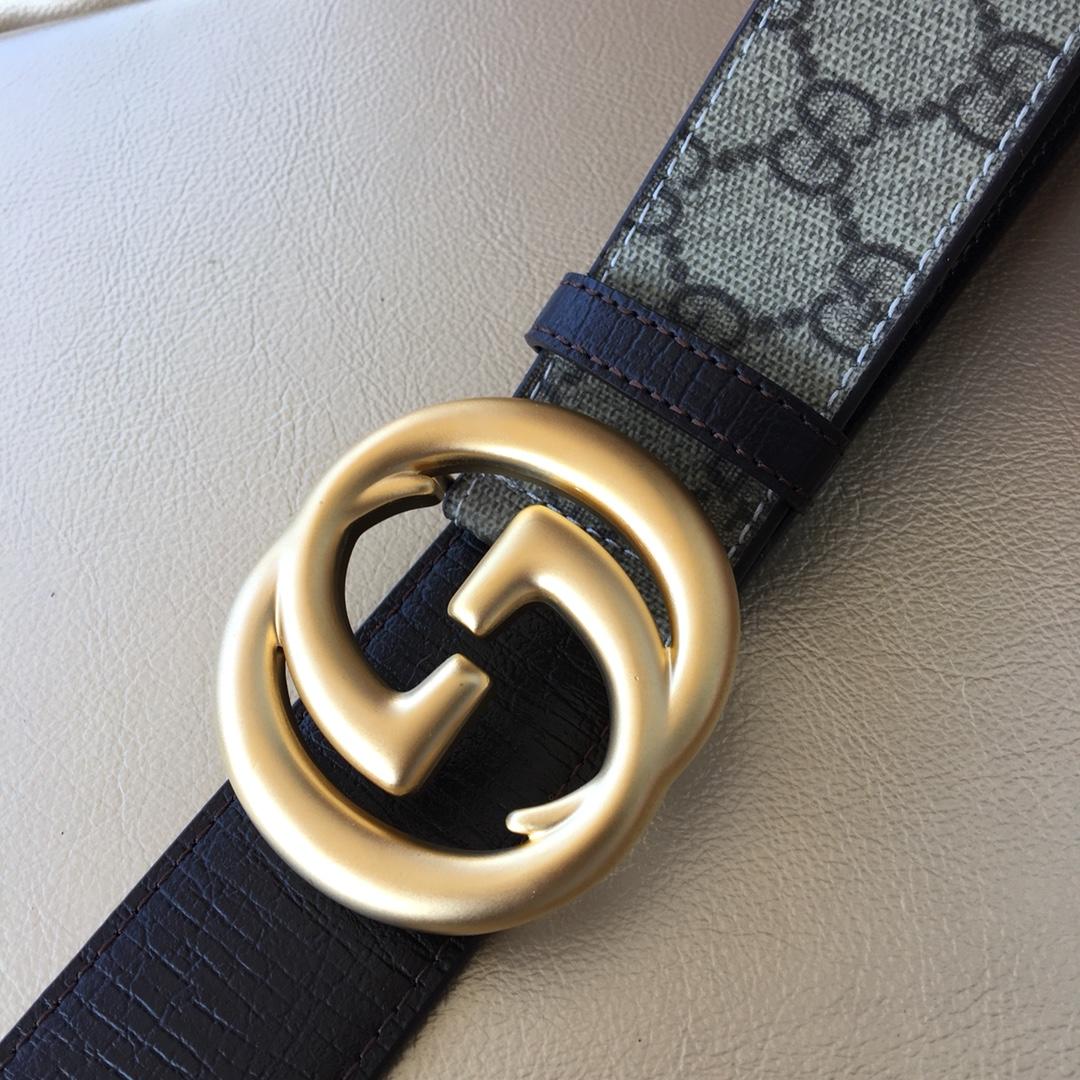 Gucci Men Belt 032 With Gold Buckle