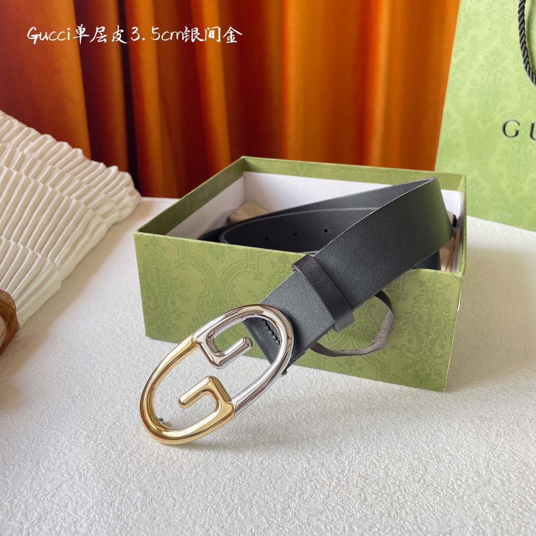 Gucci Men Leather Belt Width 35mm 200