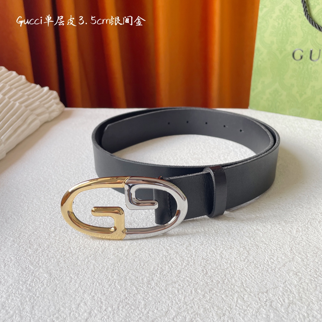 Gucci Men Leather Belt Width 35mm 200