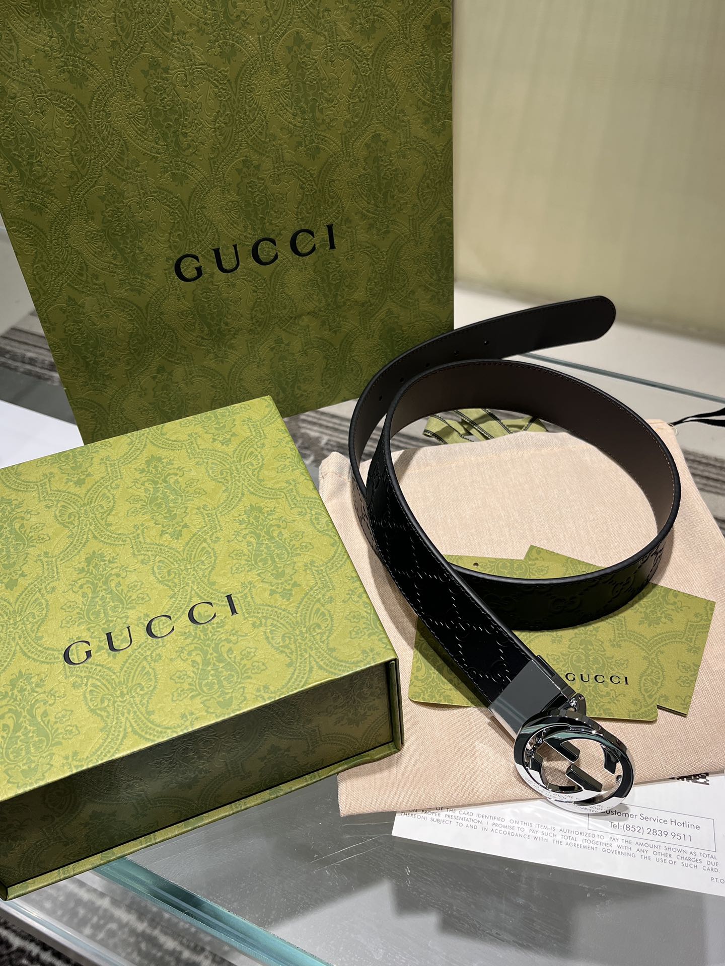 Gucci Men Leather Belt Width 38mm 203