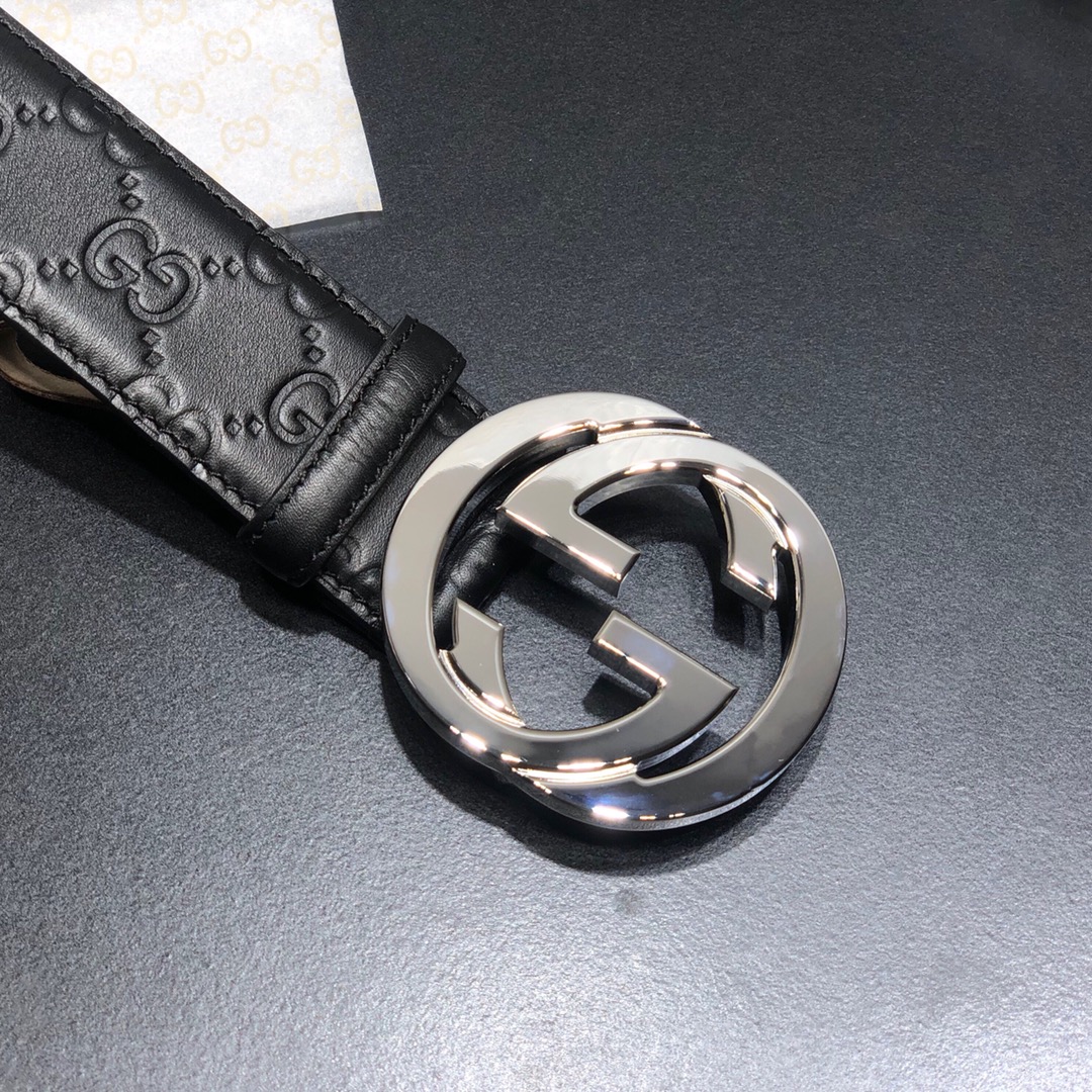 Gucci Men Leather Belt Width 38mm 206