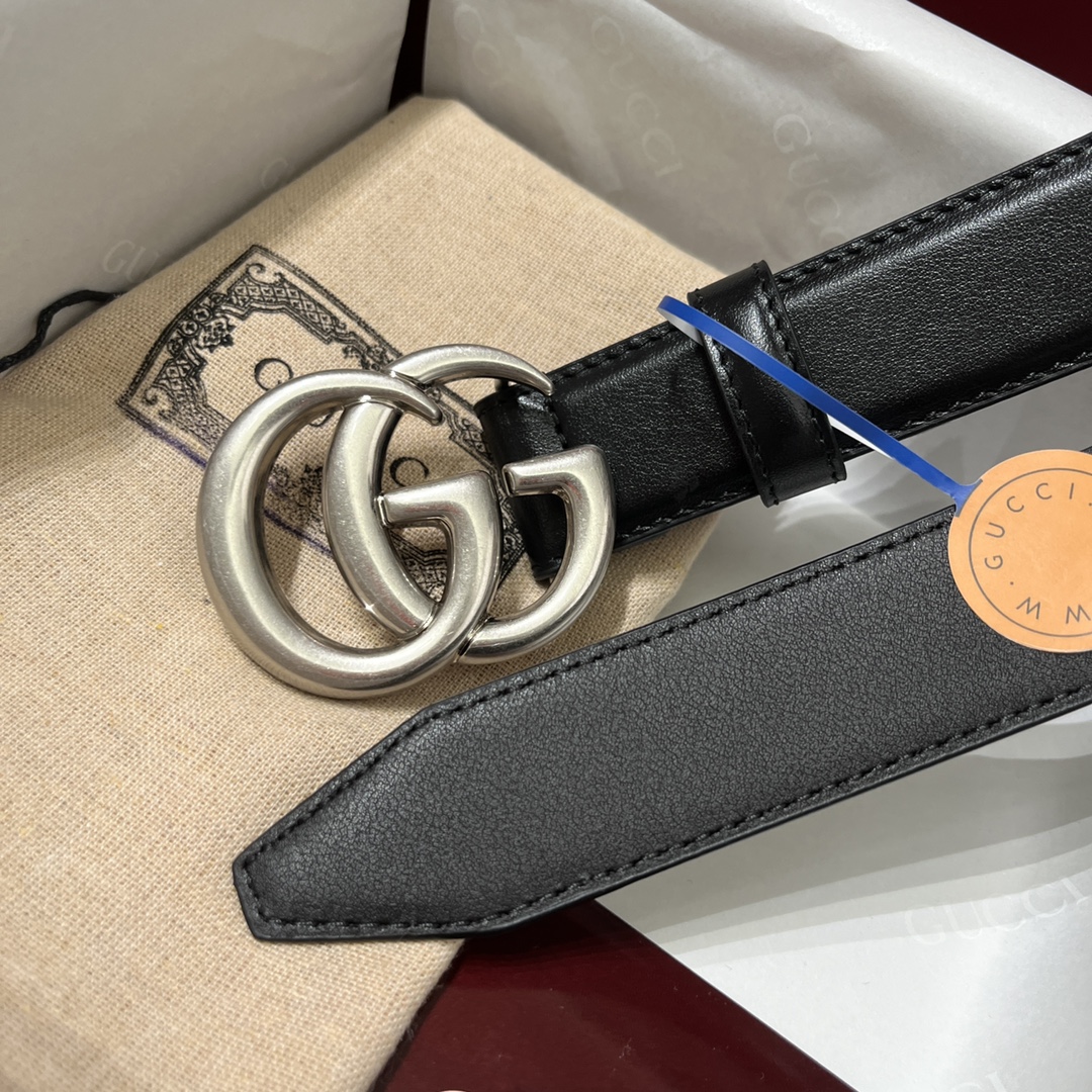 Gucci Men Leather Belt Width 3cm- 213