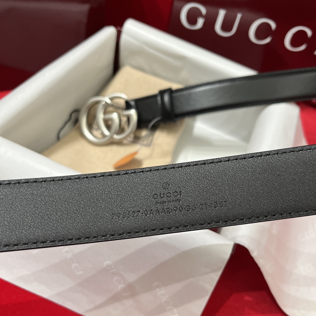 Gucci Men Leather Belt Width 3cm- 213