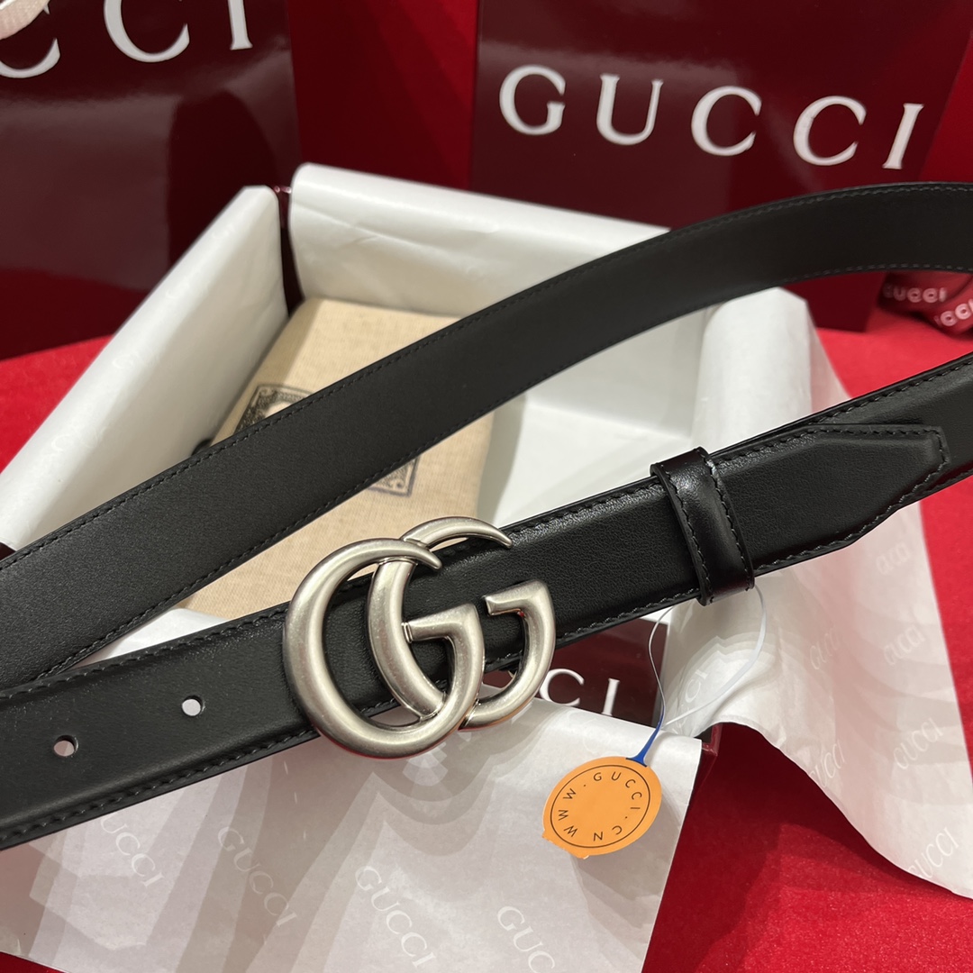 Gucci Men Leather Belt Width 3cm- 213