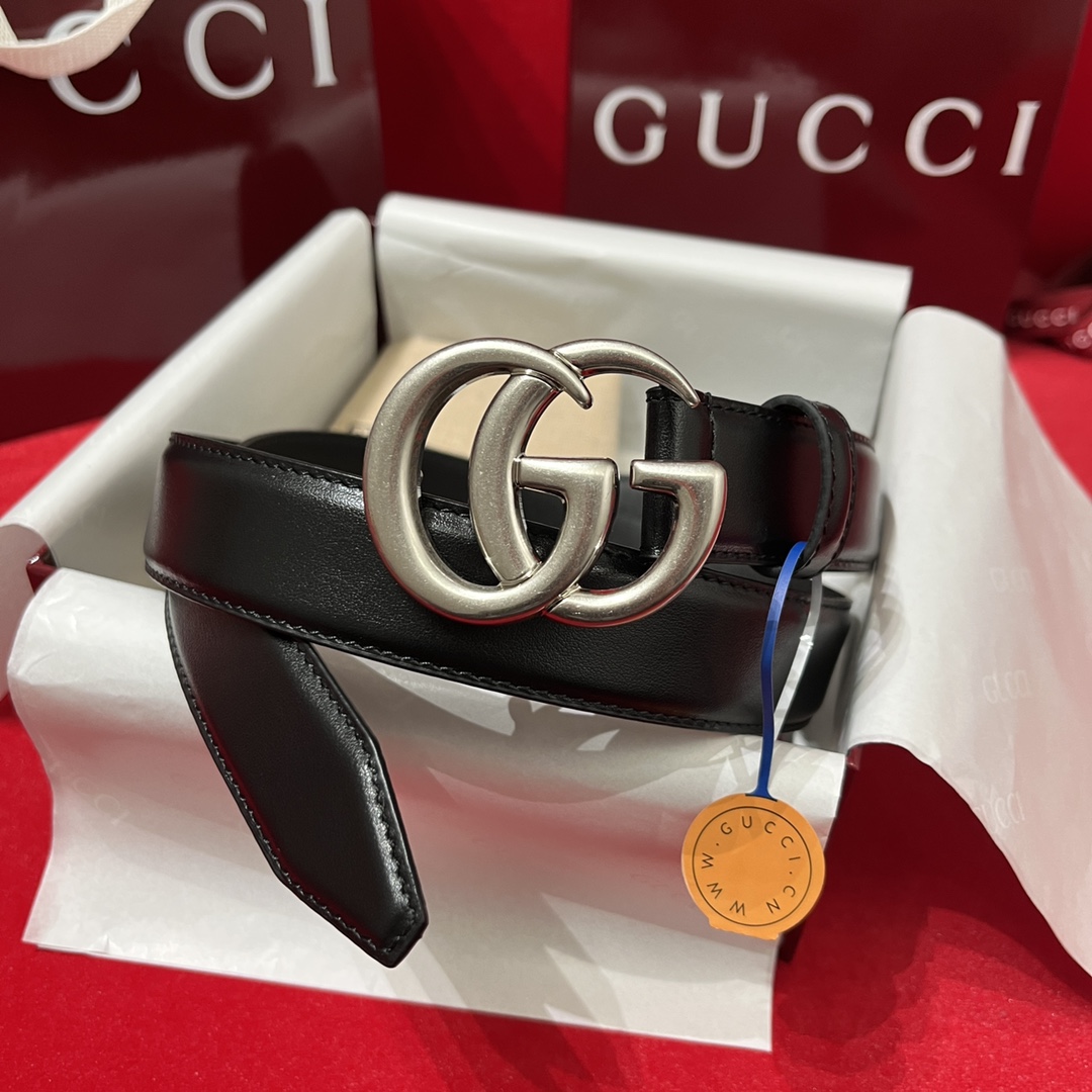 Gucci Men Leather Belt Width 3cm- 213