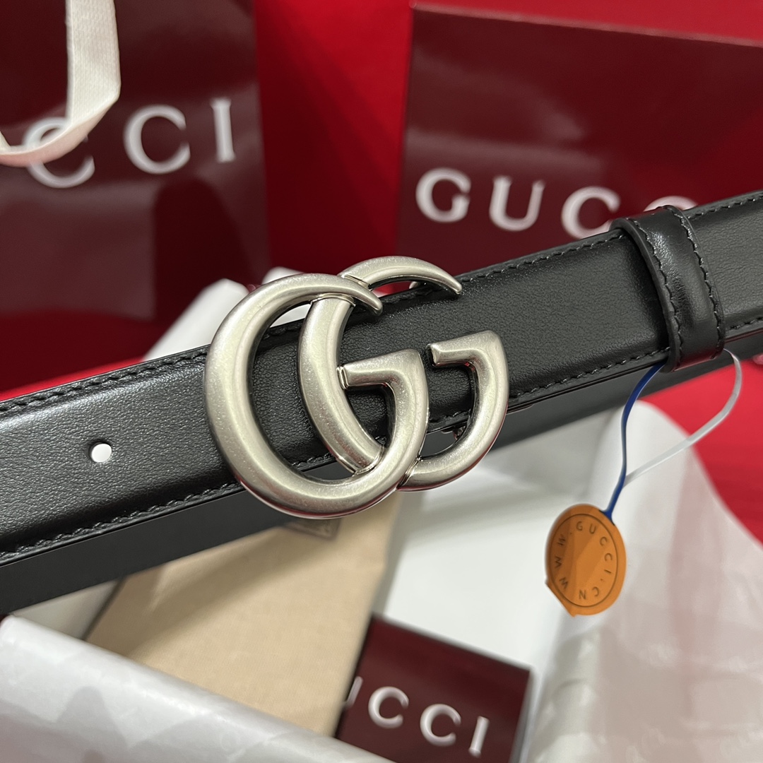 Gucci Men Leather Belt Width 3cm- 213