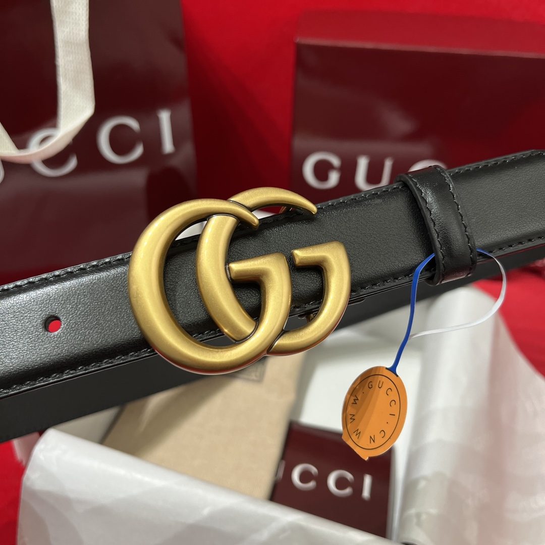 Gucci Men Leather Belt Width 3cm- 214