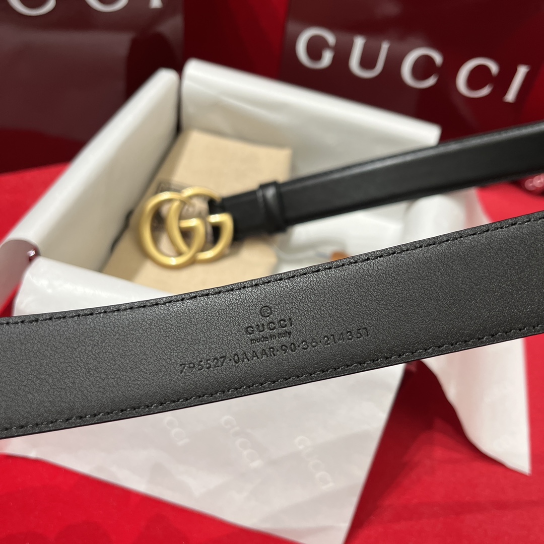 Gucci Men Leather Belt Width 3cm- 214