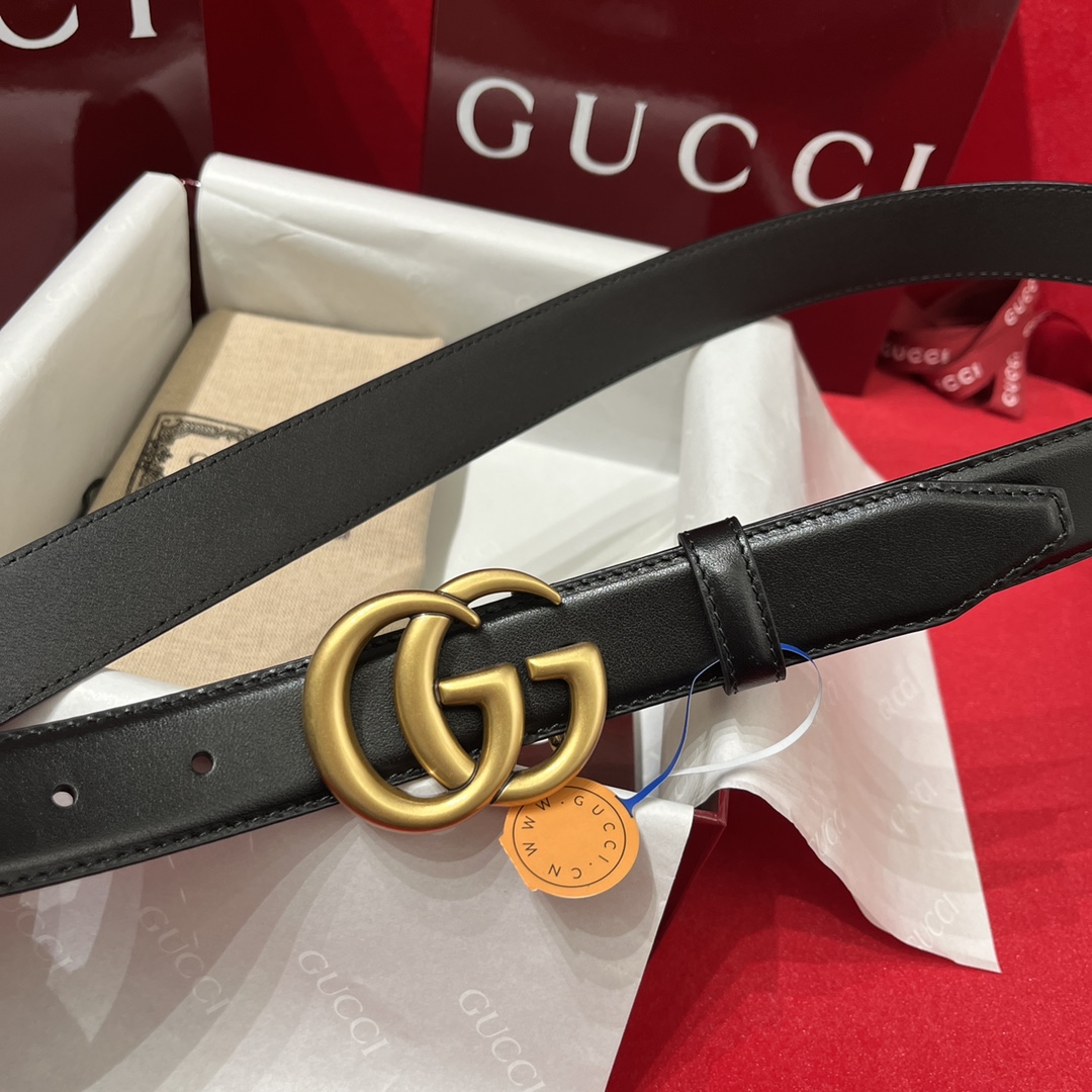 Gucci Men Leather Belt Width 3cm- 214