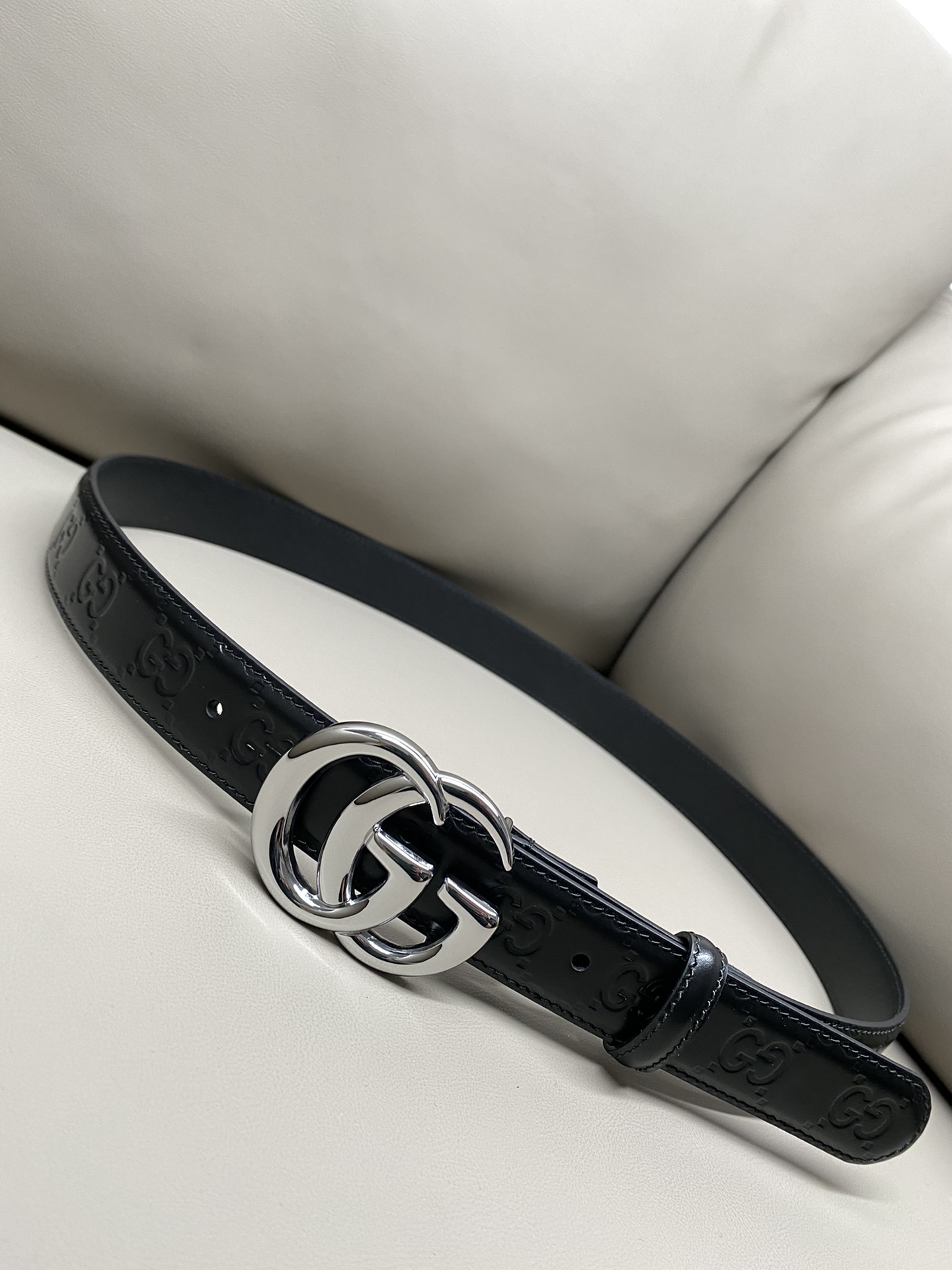 Gucci Men Leather Belt Width 3cm- 219