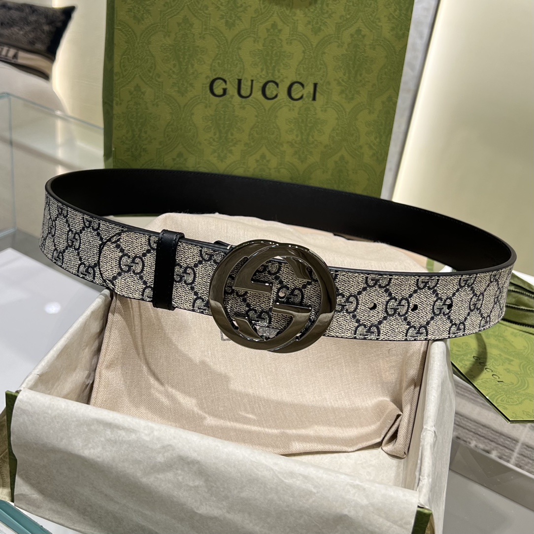 Gucci Men Leather Belt Width 40mm 208