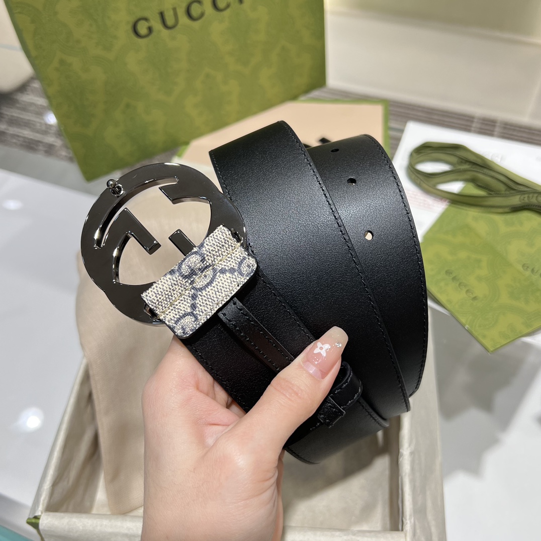 Gucci Men Leather Belt Width 40mm 208