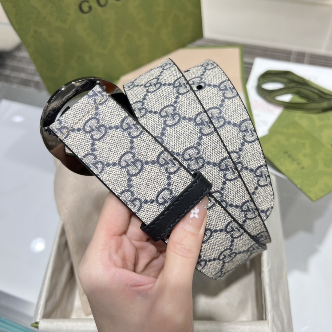 Gucci Men Leather Belt Width 40mm 208