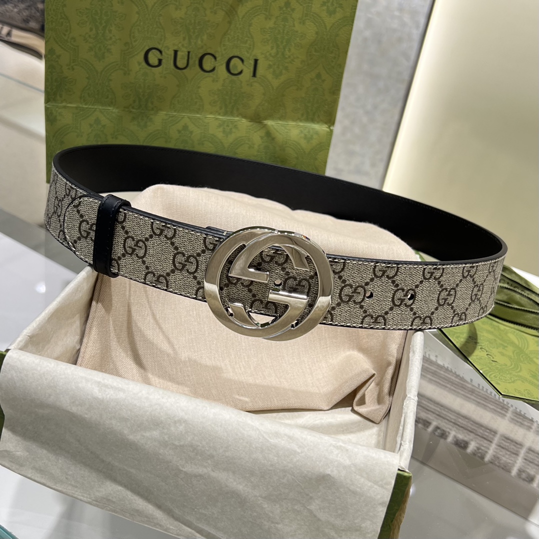 Gucci Men Leather Belt Width 40mm 211