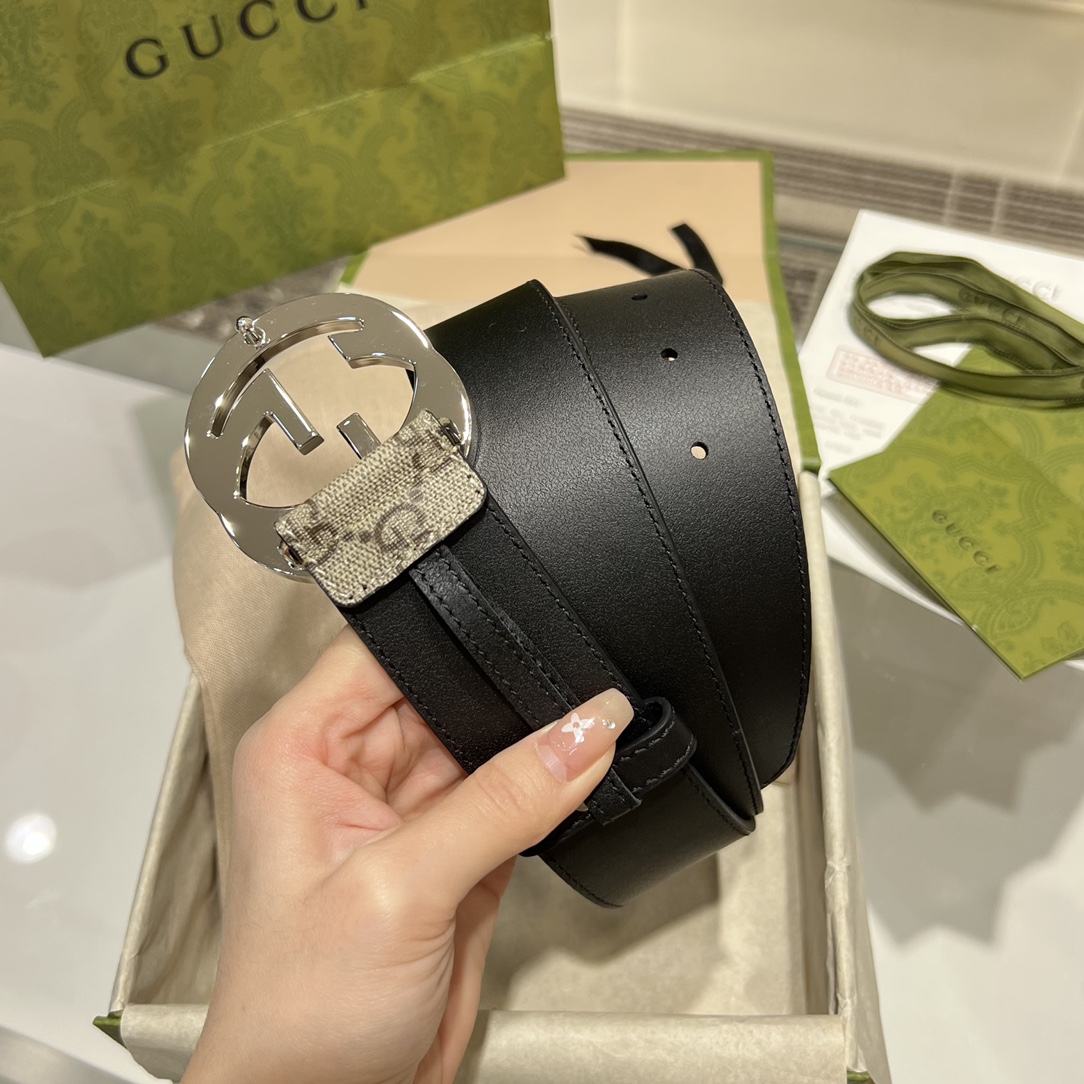 Gucci Men Leather Belt Width 40mm 211