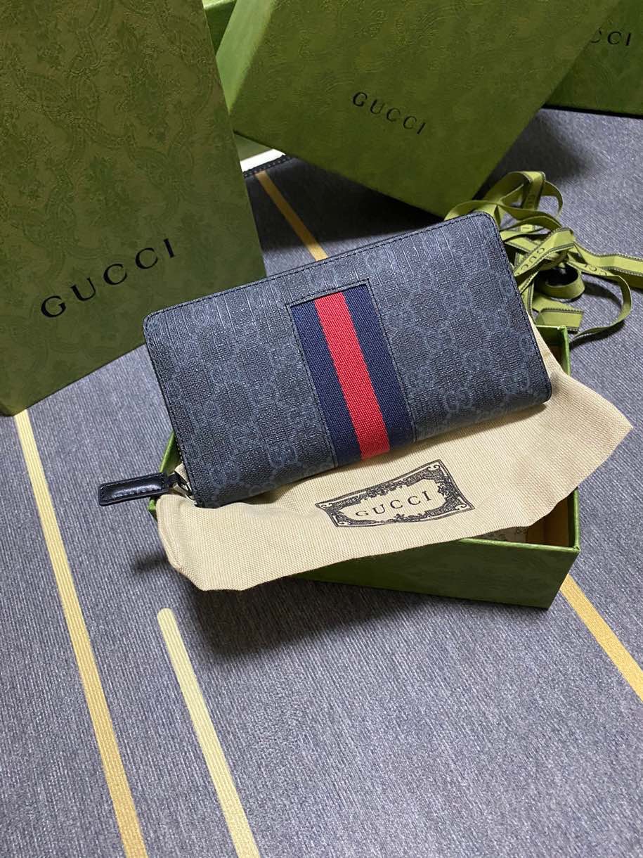 Gucci Men Leather Wallet Black 408831-2