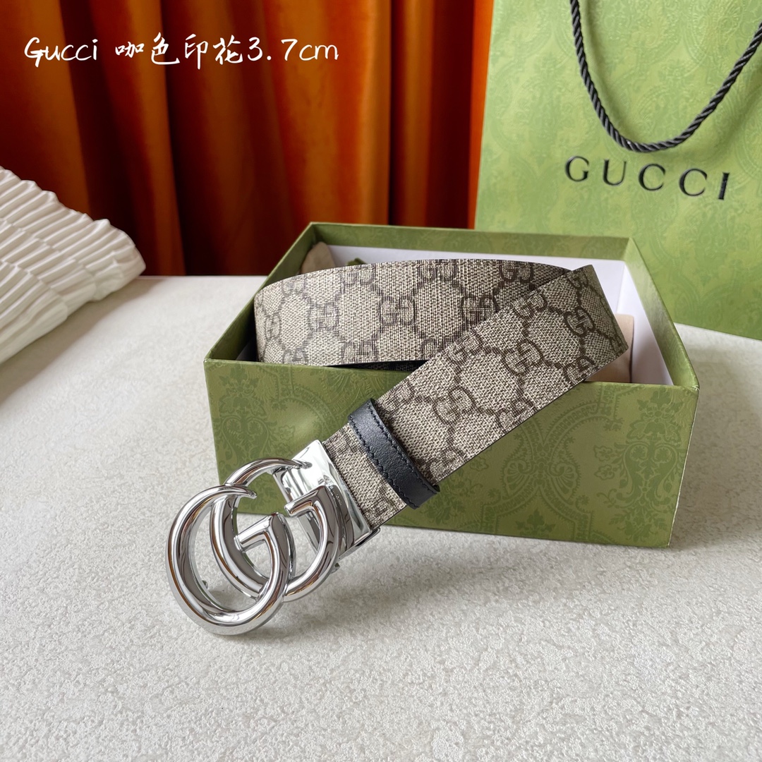 Gucci Mens Leather Belts Width 3.7cm 182