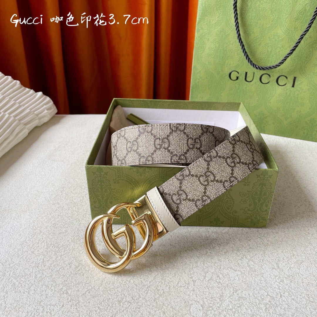 Gucci Mens Leather Belts Width 3.7cm 182