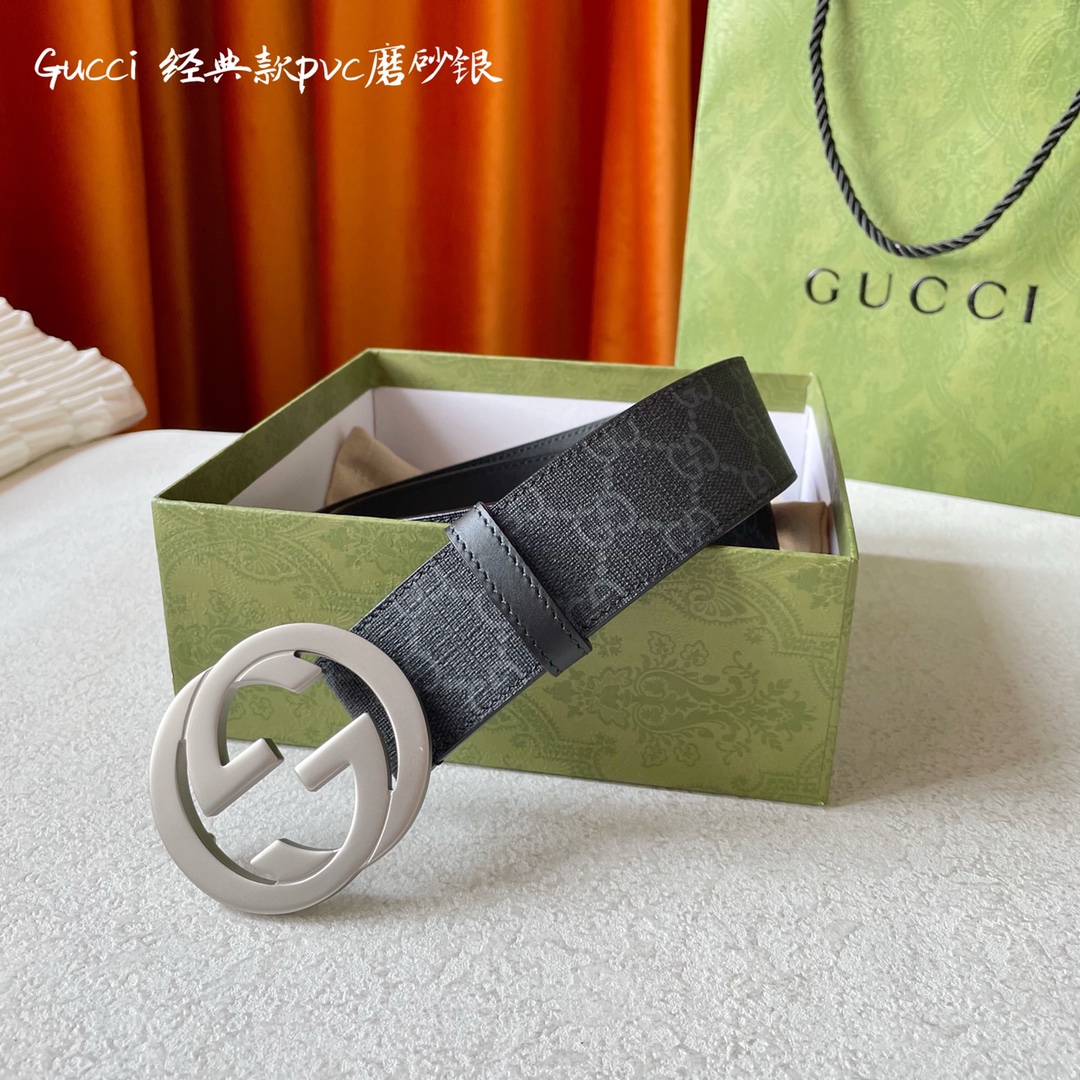 Gucci Mens Leather Belts Width 4cm 181