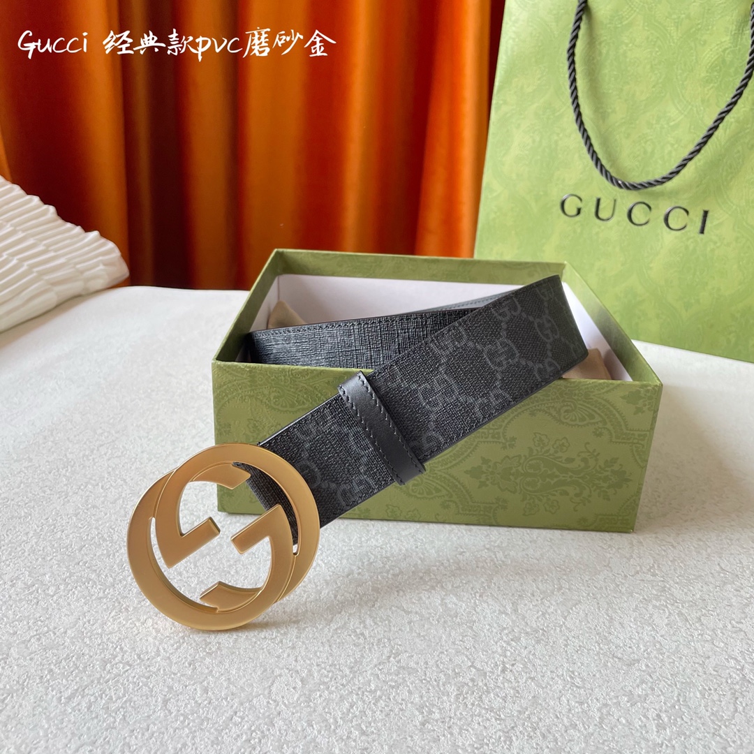 Gucci Mens Leather Belts Width 4cm 181