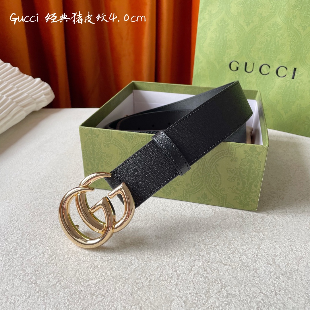 Gucci Mens Leather Belts Width 4cm 183