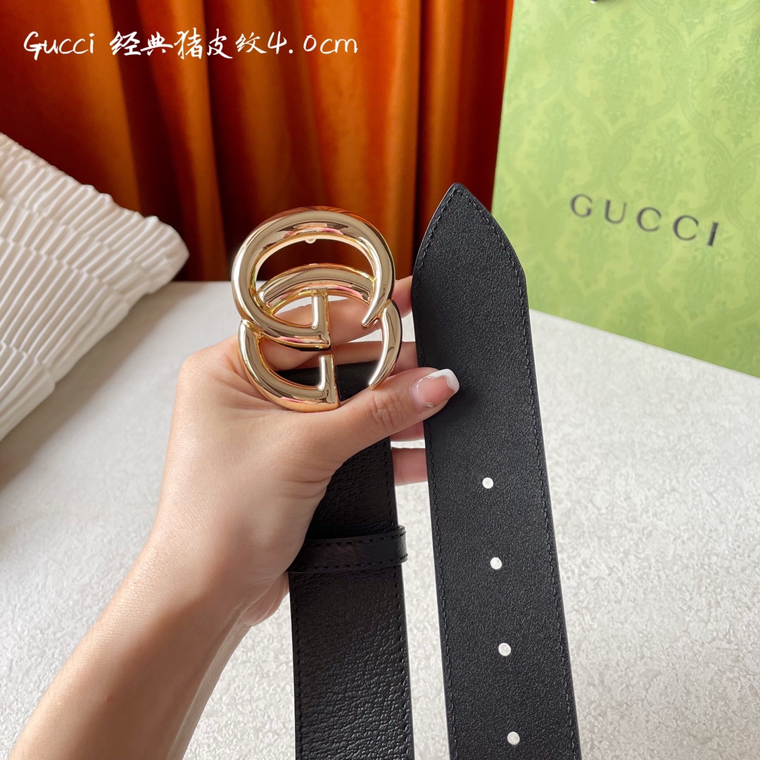 Gucci Mens Leather Belts Width 4cm 183