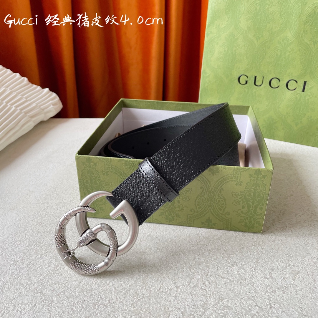 Gucci Mens Leather Belts Width 4cm 183