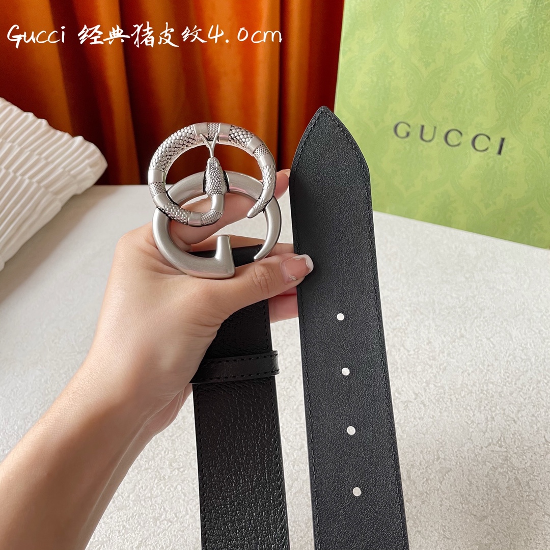 Gucci Mens Leather Belts Width 4cm 183