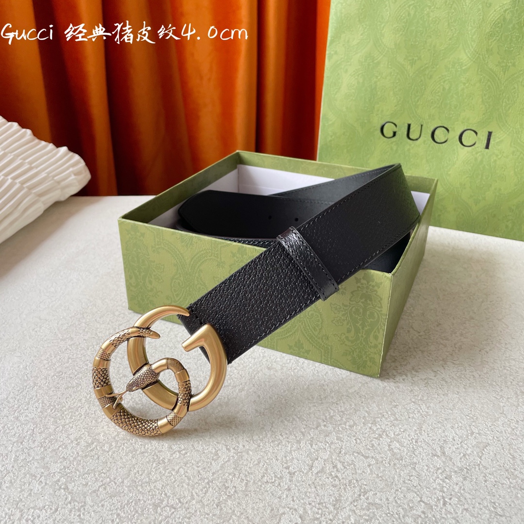 Gucci Mens Leather Belts Width 4cm 183