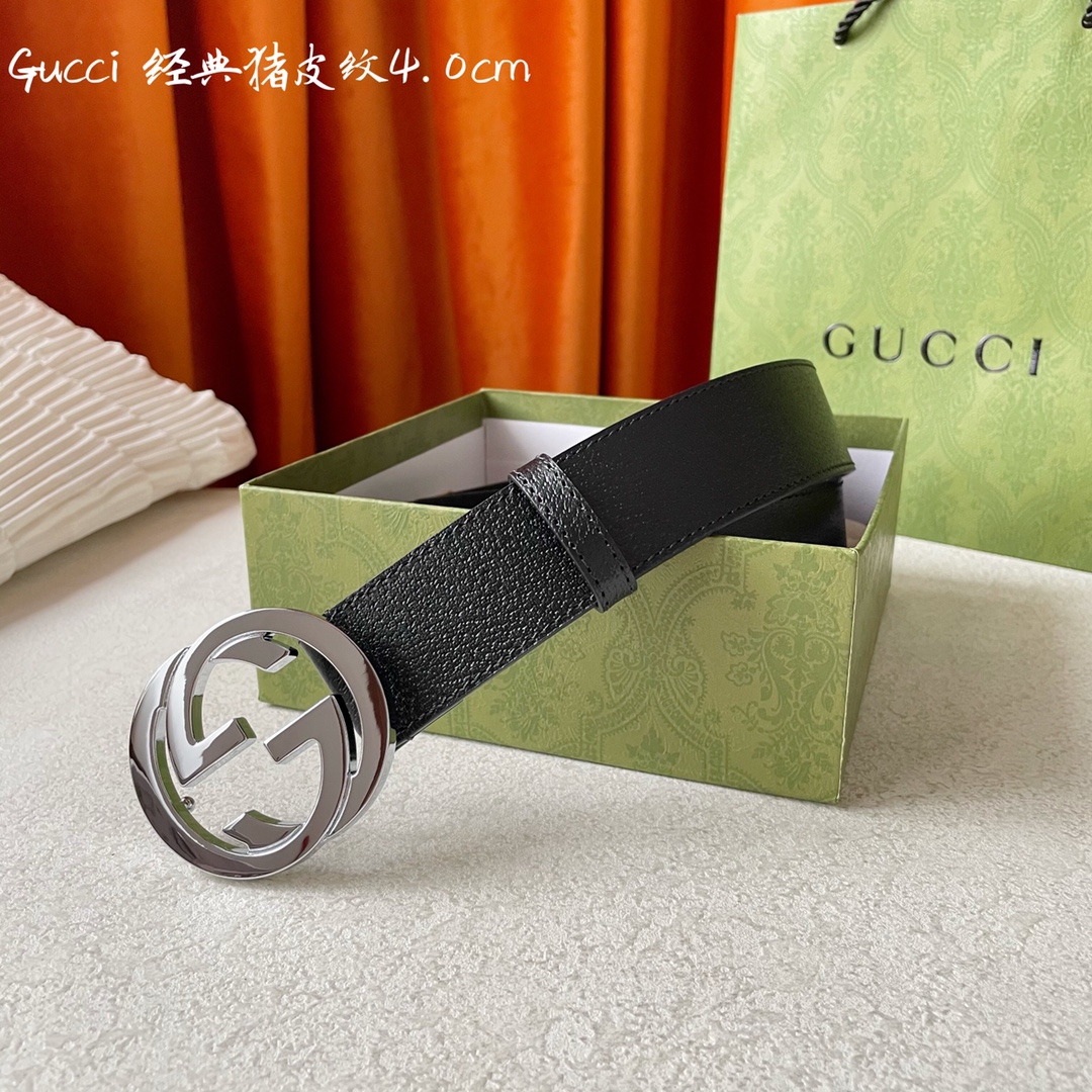 Gucci Mens Leather Belts Width 4cm 184