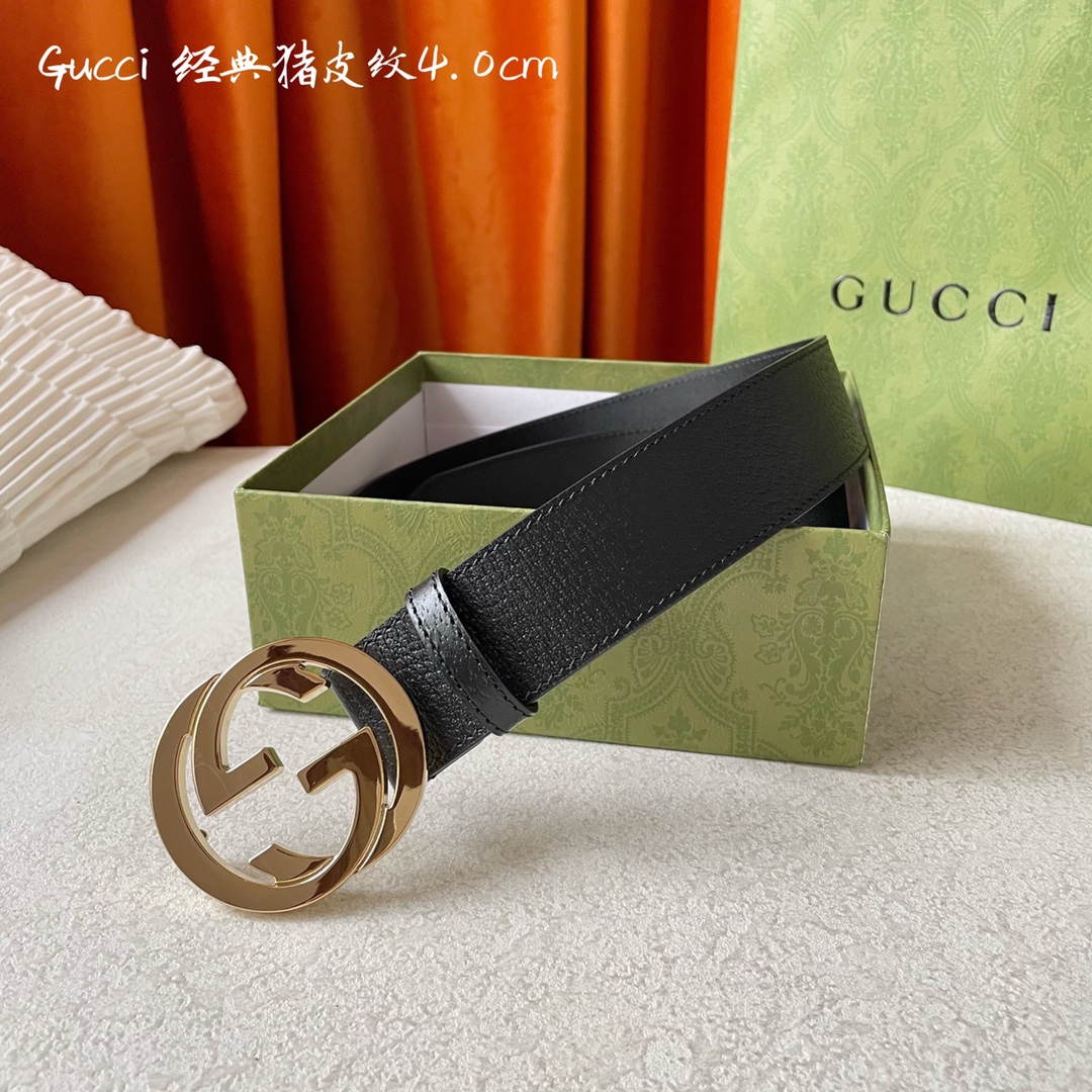 Gucci Mens Leather Belts Width 4cm 184