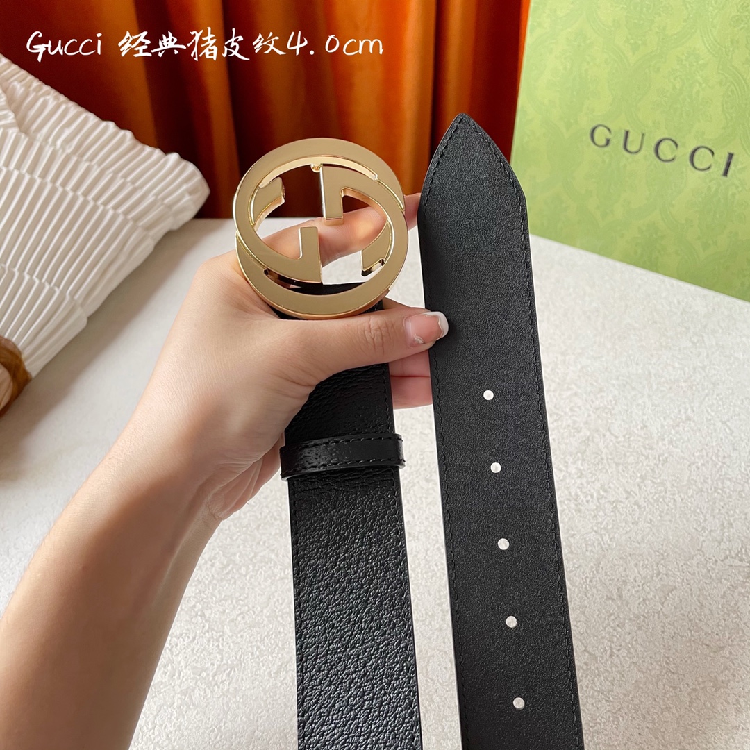 Gucci Mens Leather Belts Width 4cm 184