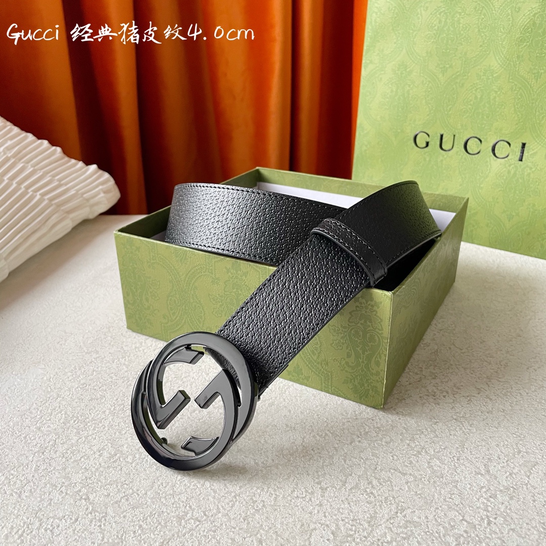 Gucci Mens Leather Belts Width 4cm 184