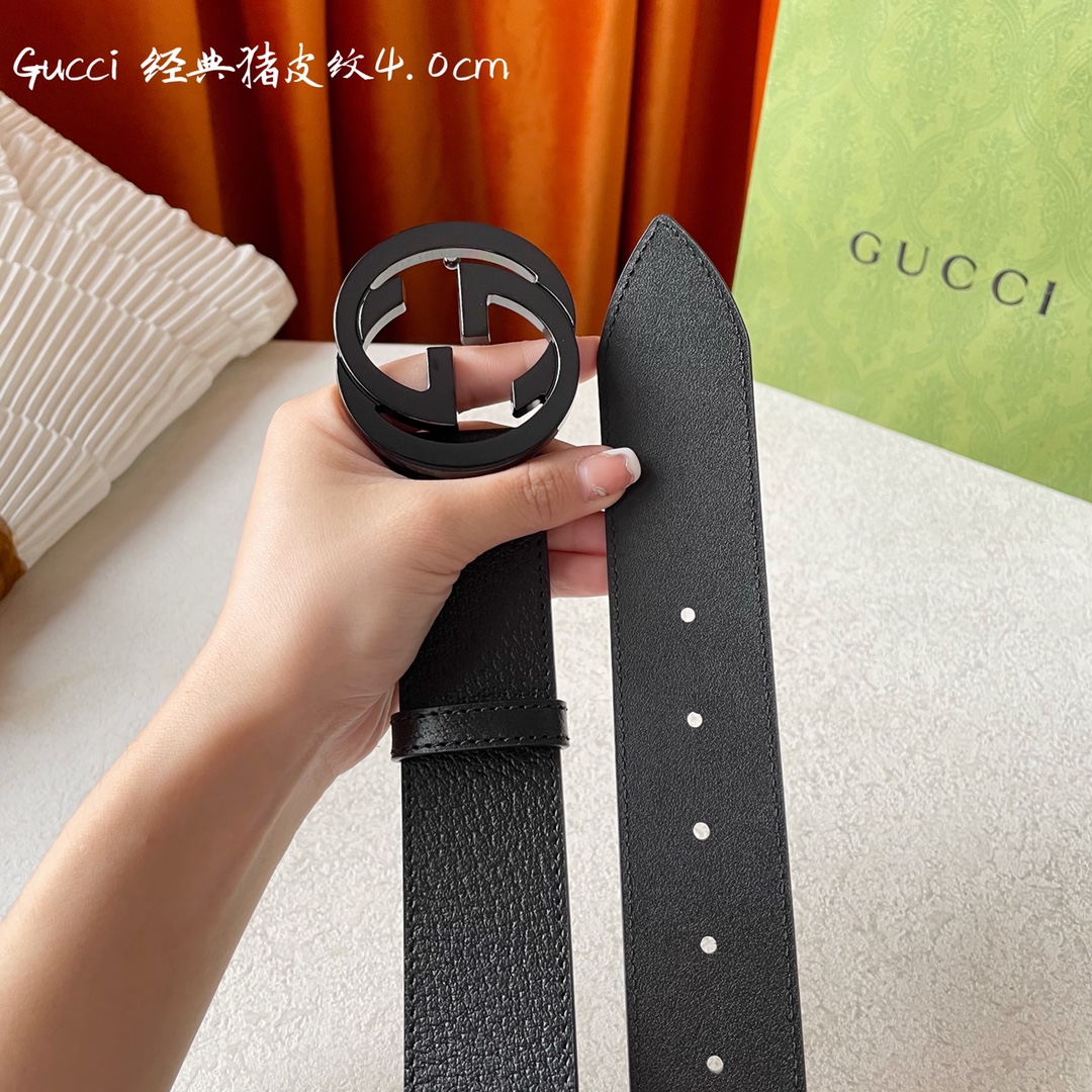 Gucci Mens Leather Belts Width 4cm 184