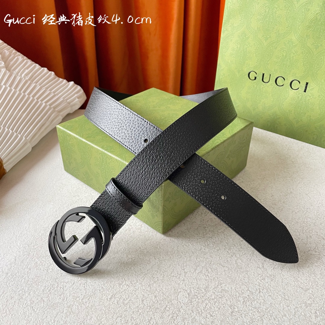 Gucci Mens Leather Belts Width 4cm 184