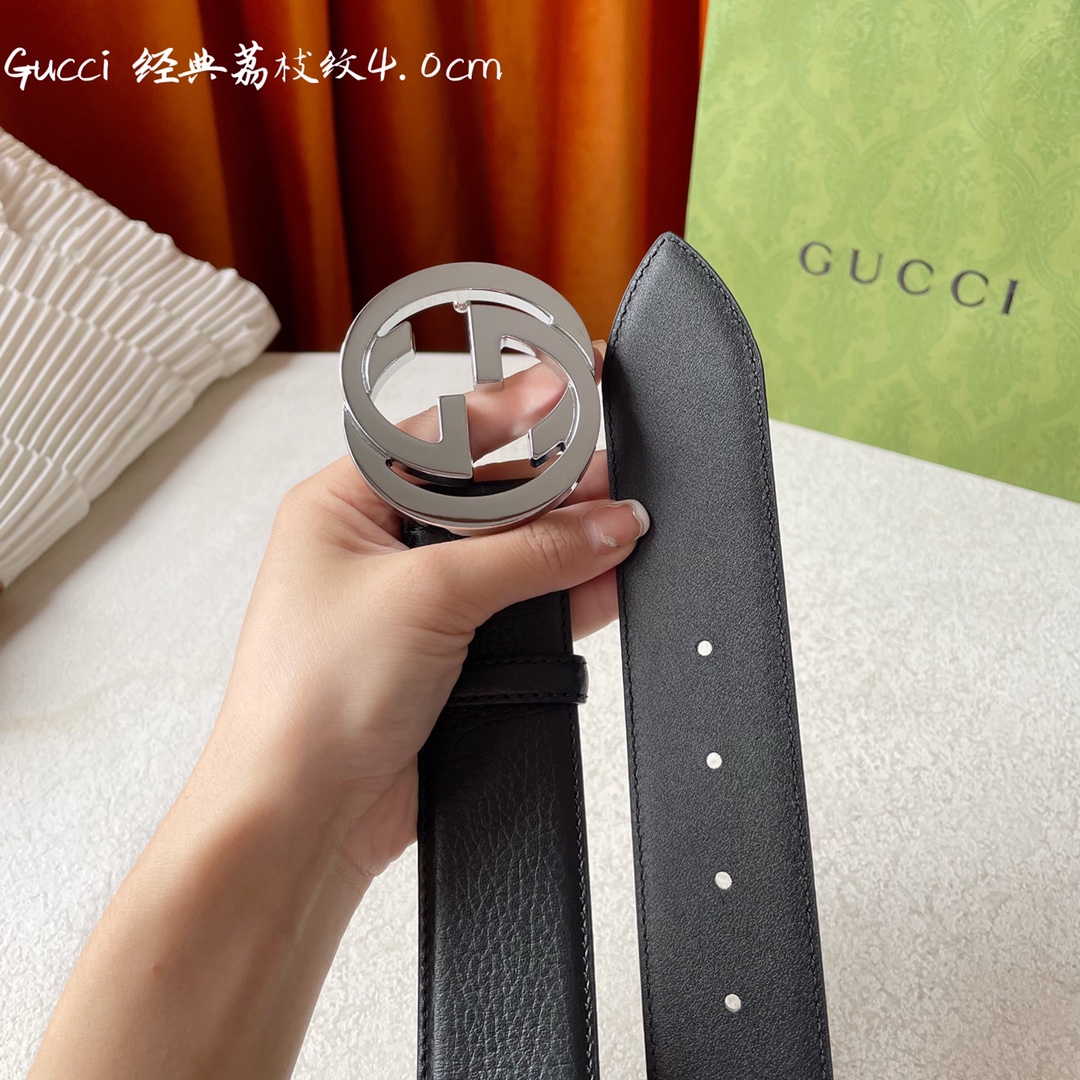 Gucci Mens Leather Belts Width 4cm 185